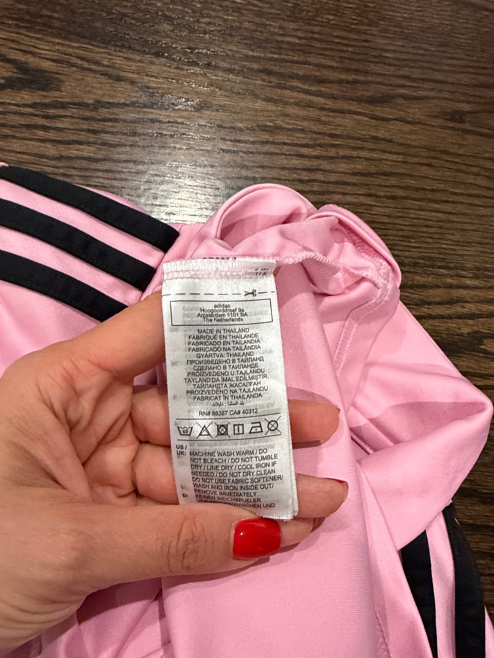 adidas Kids Pink Inter Miami Soccer Jersey with Black Accents - Picture 3 of 4